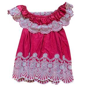 Fever Off the Shoulder Embroidered Top